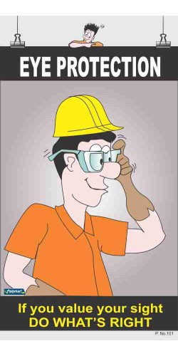101 - Eye Protection, 66 cm x 36 cm, UV Printed 101 - Eye Protection, 66 cm x 36 cm, UV Printed