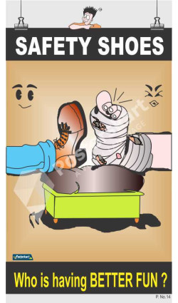 014 - Safety Shoes, 66 cm x 36 cm, UV Printed