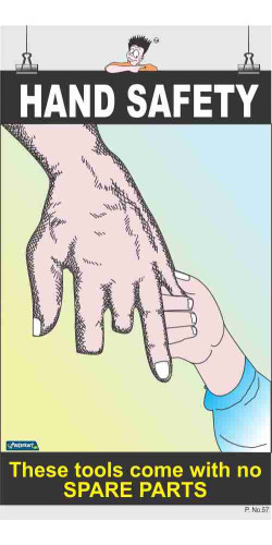 057 - Hand Safety, 66 cm x 36 cm, UV Printed 057 - Hand Safety, 66 cm x 36 cm, UV Printed