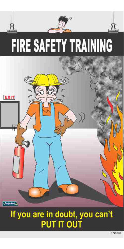 090 - Fire Safety Training, 66 cm x 36 cm, UV Printed