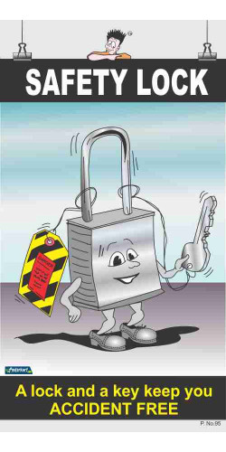 095 - Safety Lock, 66 cm x 36 cm, UV Printed 095 - Safety Lock, 66 cm x 36 cm, UV Printed